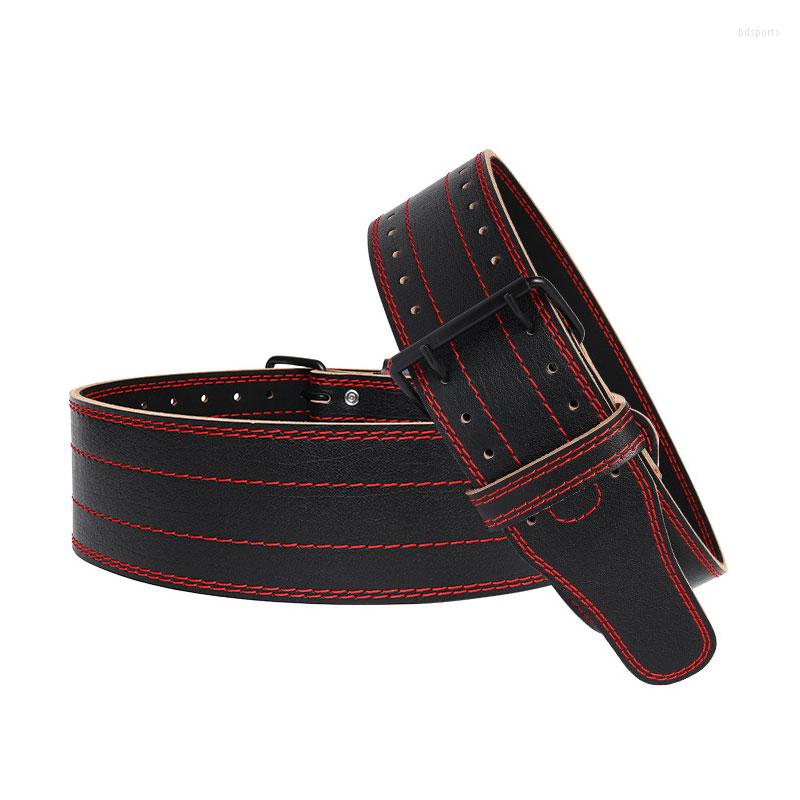 

Waist Support Weightlifting Fitness Belt Squat Training Lumbar Band Leather Sport Powerlifting Gym Back Protector For Men, Black