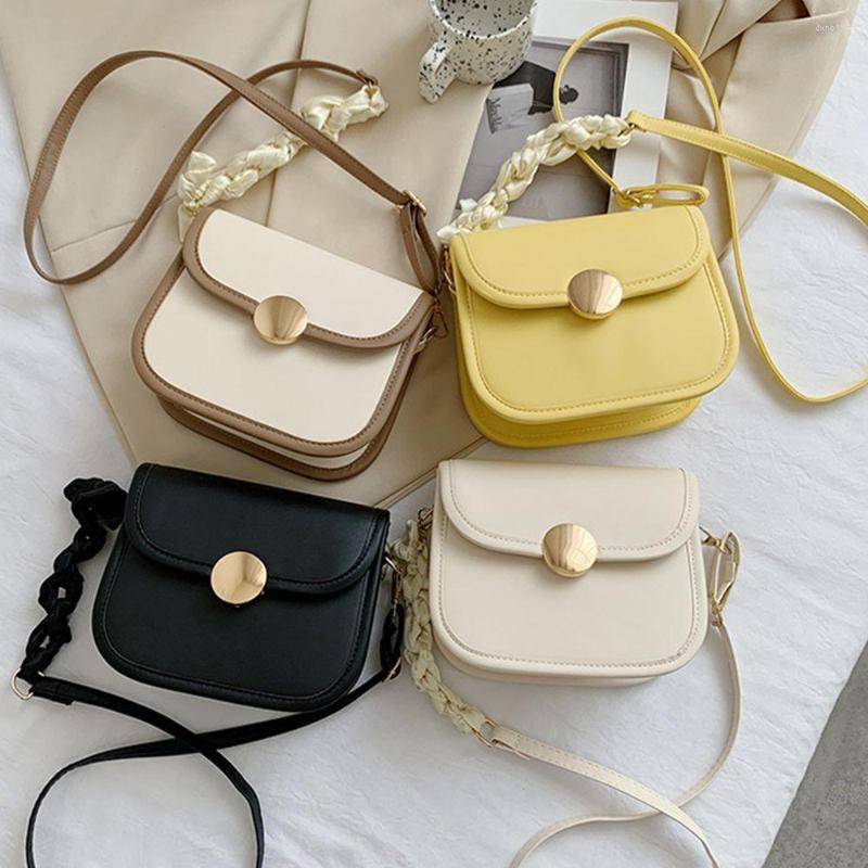 

Evening Bags Fashion Shoulder Bag PU Leather Handbags With Magnetic Clasp Women Trendy All-Match Crossbody Tote Underarm, White