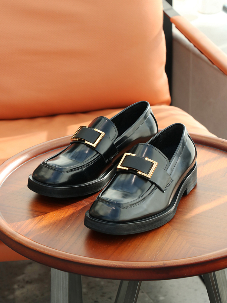 

Handmade Cow Leather Mens Horsebit Loafers Fashion Driving Loafers Men Wedding Dress Shoes Flats, Black