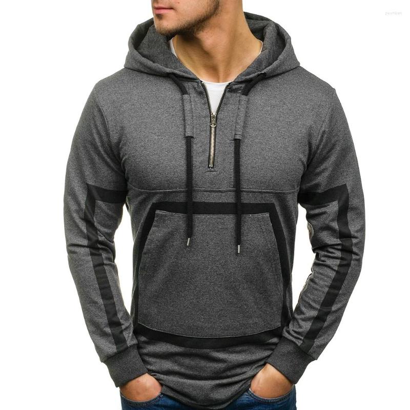 

Men's Hoodies JAYCOSIN 2022 Men Casual Splicing Button Pullover Hoodie Coat Regular Long Sleeve Standard Hooded Sweatshirt Blouse Nov21, Black