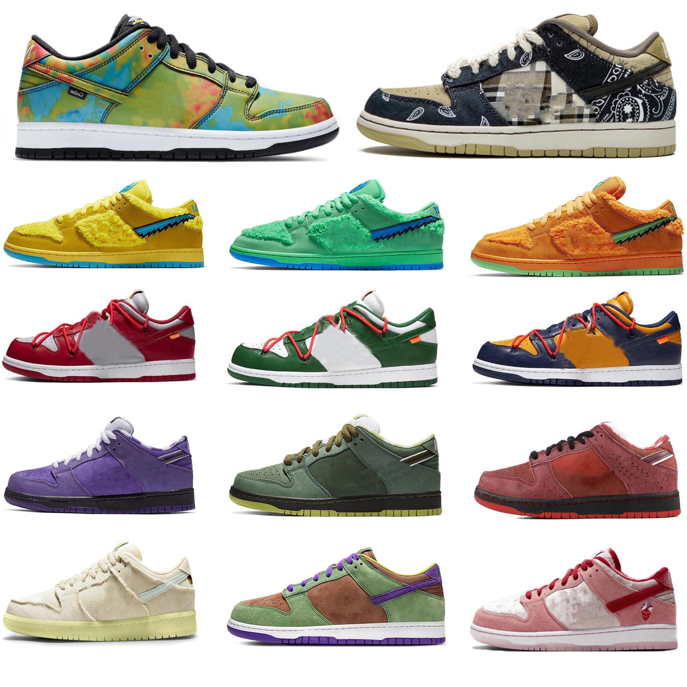 

Designer Coast Men Women Lows Shoes SB DUNKS White Black Panda UNC Grey Fog Triple Pink Foam Varsity Green Apple USC Mens Trainers Outdoor Sports Sneakers, 21