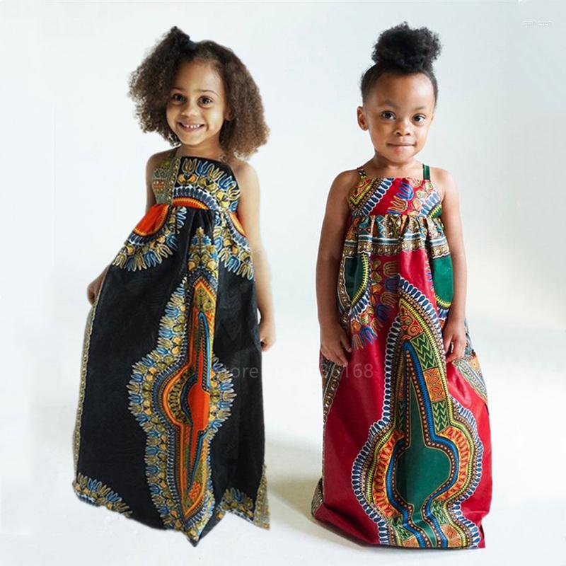 

Ethnic Clothing African Clothes Kids Fashion Dashiki Dress Robe Africaine Baby Girl Bazin Riche Sleeveless Dresses For Women