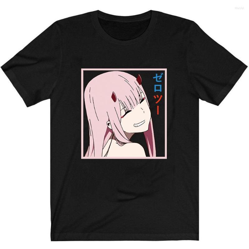 

Men's T Shirts Darling In The Franxx T-shirt Men Cotton Shirt Anime Zero Two 02 Tees Harajuku Streetwear, Black
