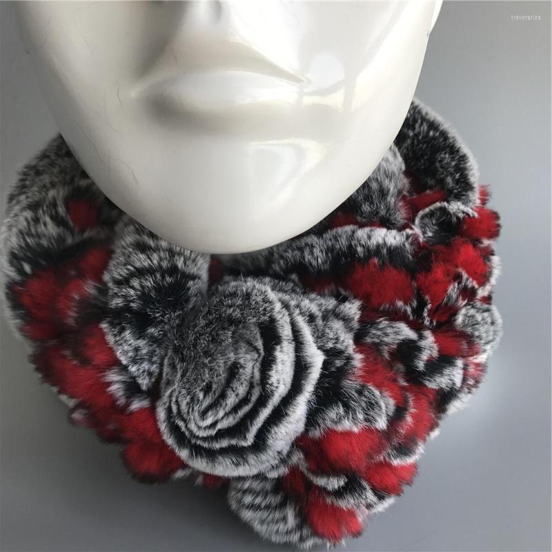 

Scarves Magicfur - Red Soft Real Rex Fur Winter Scarf Fashion Pretty Warm