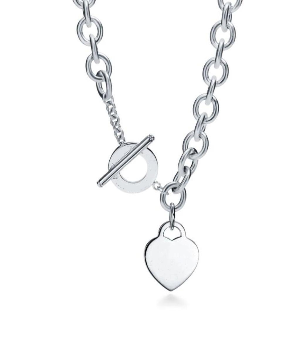 

tiff Return to Heart Tag Toggle necklace 925 Sterling Silver pendant necklaces female jewelry exquisite craftsmanship official log8513930