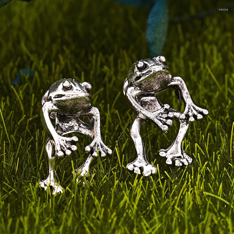 

Stud Earrings Vintage Cute Frog Earring Ear Studs Punk Gothic Animal Piercing For Women Cuff Clip Female Party Jewelry Gift
