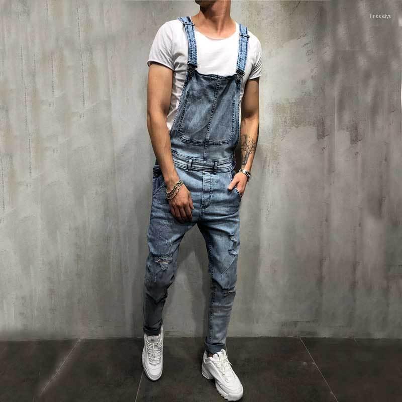 

Men' Jeans 2022 Men' Denim Suspender Pants Jumpsuit, 731 light blue