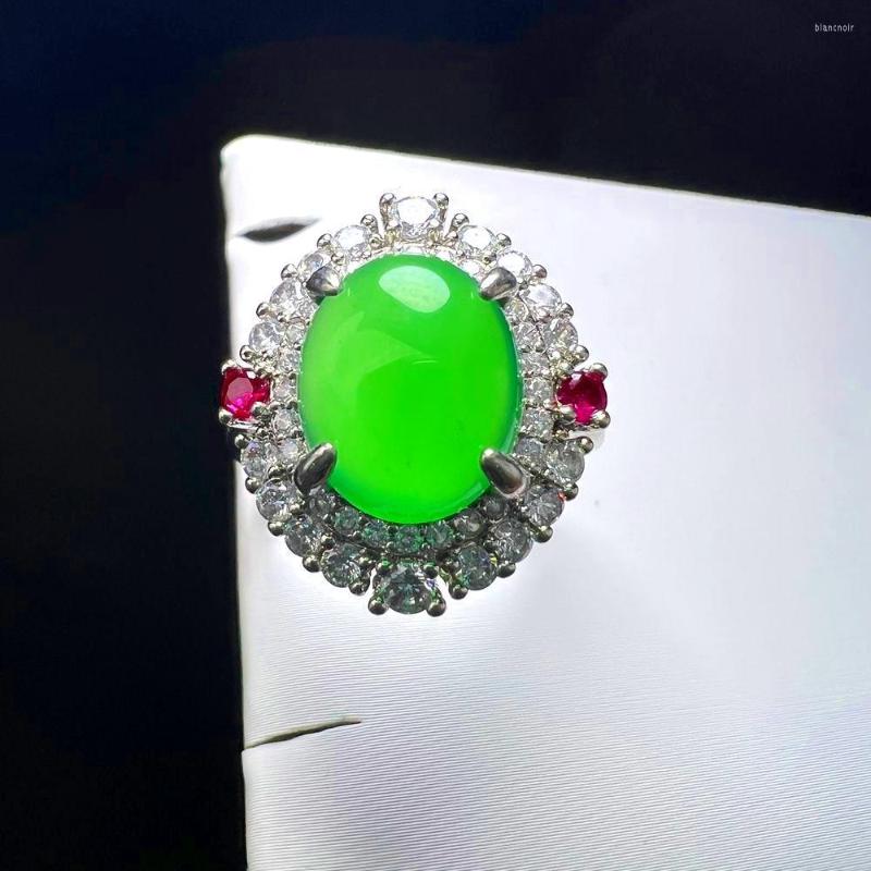 

Wedding Rings Natural Stone Green Agate Finger Ring Charm Adjustable Zircon Copper For Women 2022