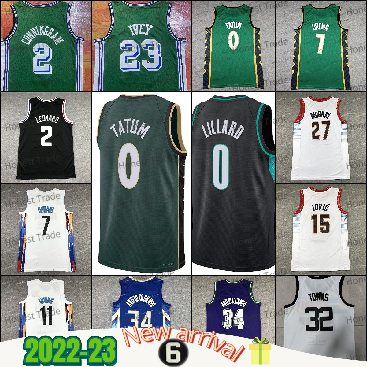 

New 2 Kawhi Basketball Jersey 11 Kyrie Irving 32 Karl-Anthony Edwards Cade Cunningham Towns Durant Leonard Tatum Mens Jerseys Stitched White Green, Men jersey