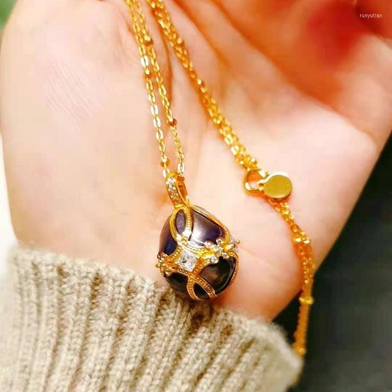 

Pendant Necklaces Simple Classic Drop Oil Christmas And Easter Egg Gift Necklace