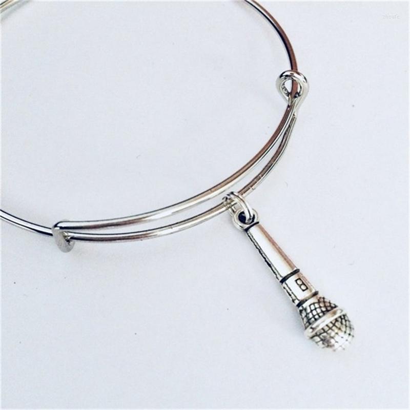 

Bangle Microphone Bracelet Singer Jewellery Gift For Musician Music Lover Band