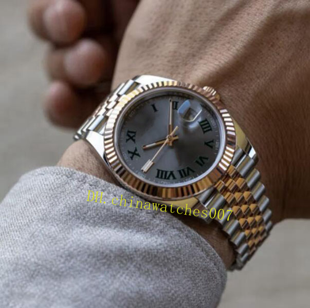 

Steel 18K rose gold watche's 41mm automatic machine room Gold Green 126331 Luxury Watch 126331-0016 Asia 2813 Movement Christmas Gift, Gray