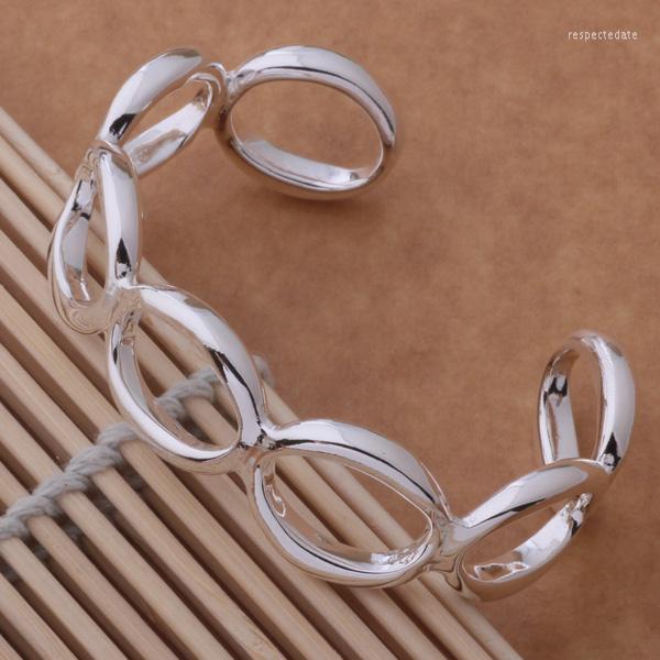 

Bangle AB083 Sterling Bracelet Fashion Jewelry Seven O /ahqaiyxa Akgajbna Silver Color