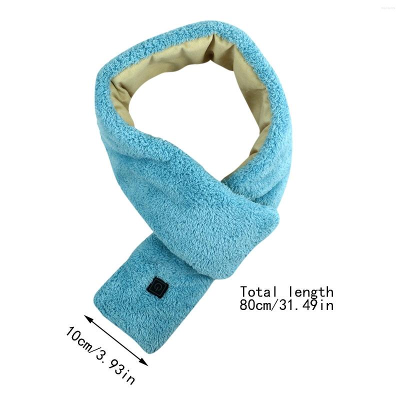 

Scarves Third Gear Thermostat Electric Heating Scarf Blue USB 5v Portable Outdoor Heated Mens Gloves Rechargeable