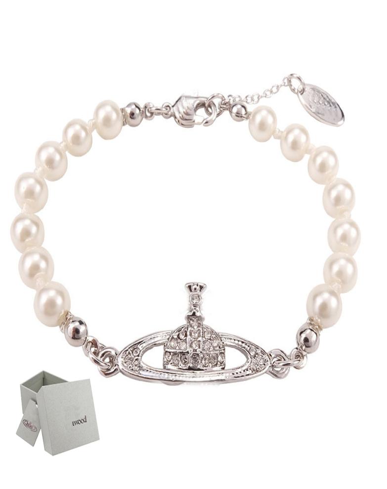 

Designer Jewelry Beads Bracelet Fashion Universal Saturn Pearl Chain Vivi Masonry Jewelry accessories7474560