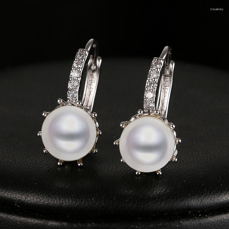 

Backs Earrings Emmaya Big Promotion Ear Cuff Fashion Crystal Jewelry Simple Stylish Simulated Pearl Clip For Women