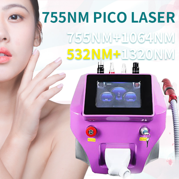 

Beauty Equipment Picosecond Tattoo Laser Pico Laser Picosecond Skin Rejuvenation Device 4 Probes Pigment Removal Machine