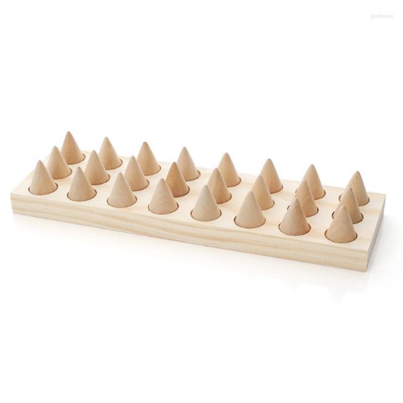 

Jewelry Pouches Bamboo Wood Ring Brackets Display Stand Bracket