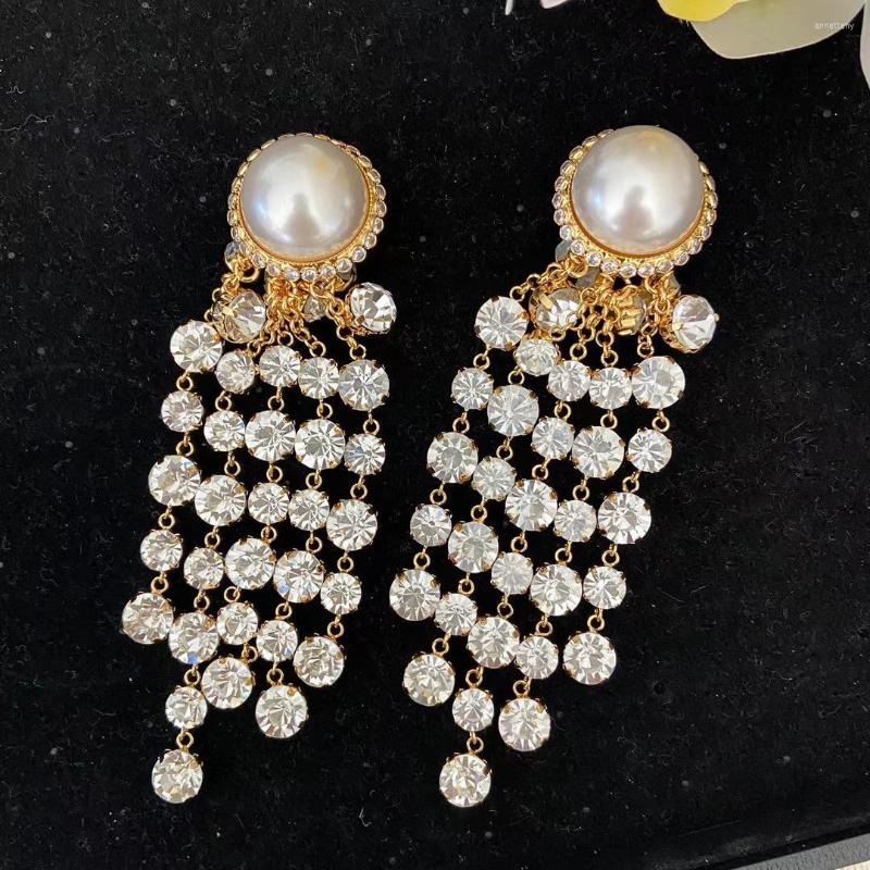 

Backs Earrings Long Fashion European And American Trend Tassel Ear Clips