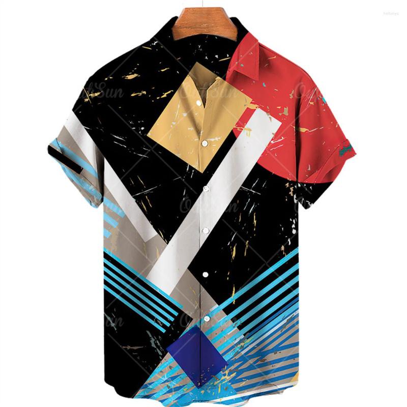 

Men' Casual Shirts 2022 3D Graffiti Oil Painting Printed Shirt Men' Fashion Streetwear Hawaiian Beach Lapel Plus Size, Zm-4381
