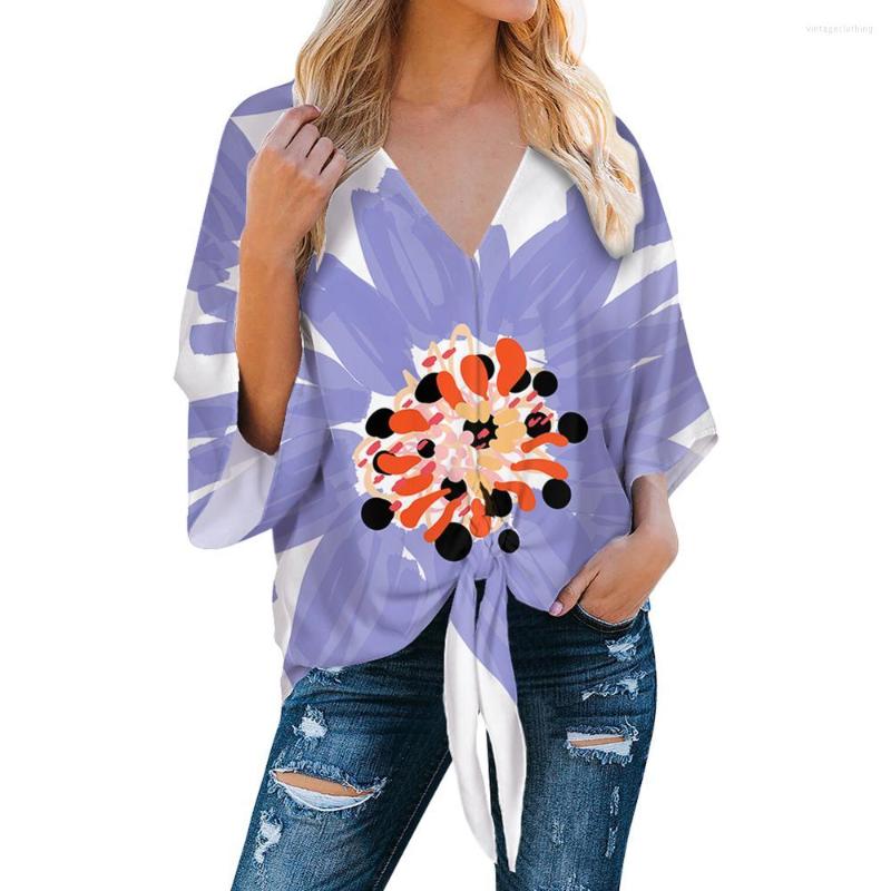 

Women' Blouses NOISYDESIGNS Fashion Sexy Women Pattern BatwingSleeve Chiffon Blouse Purple Flower Print Tops Loose Tee Shirts, Lmyd5409b1