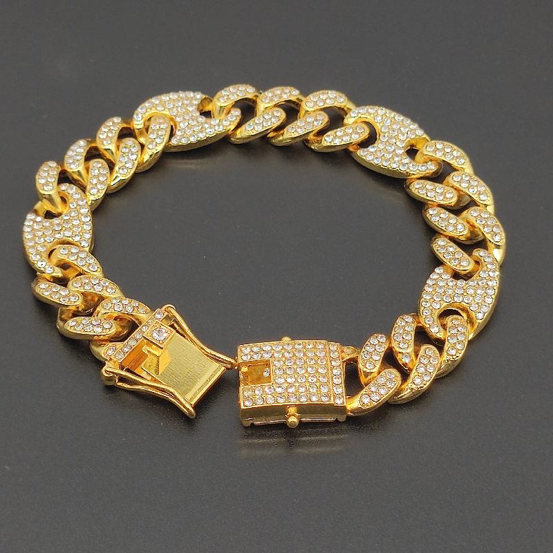 

bracelet designer for women clovers woman jewelry gold love bangle ice out custom channel chain jewellery luxurious charm Pig nose hip hop pop Cuban chunky bracelets