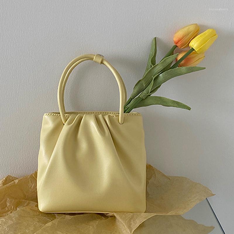 

Evening Bags Women Female Shoulder Bag Messenger Mobile Phone Pleated Small Square Handbags Sac, Beige