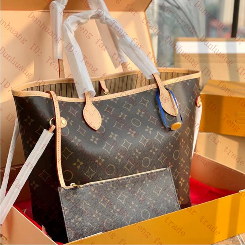 

Luxurys Tote bag Designer bags Handbags Purse Leather Women Fashion Shoulder Bags brown flower Black grid Serial Credit card holder Coin purses with wallet 2 pcs set, Extra fee (are not sold separat)