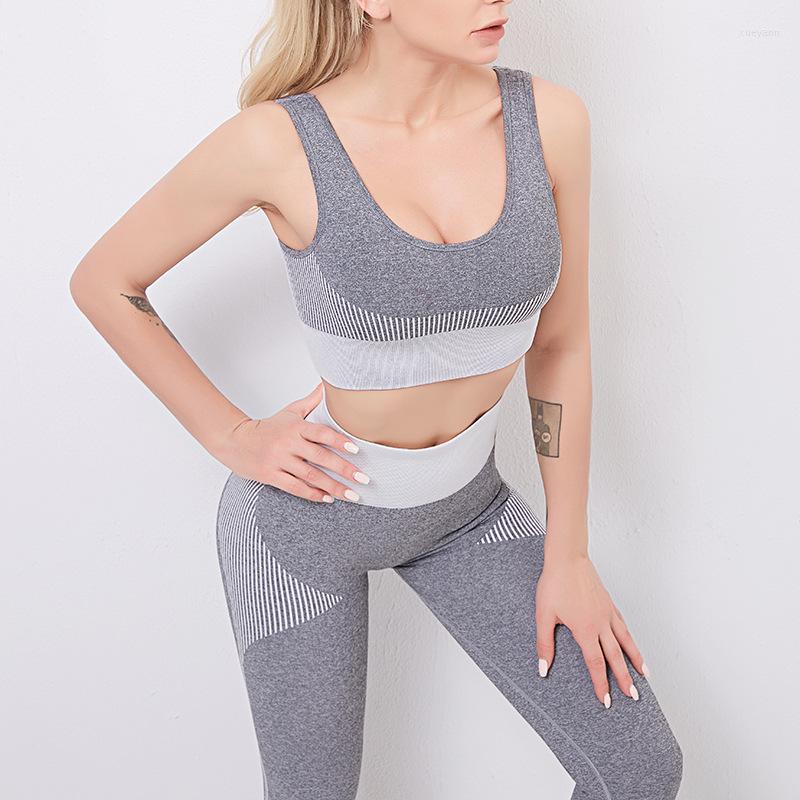 

Active Sets Printed Yoga Women 2pcs Set Sexy Sports Bra And High Waisted Leggings Workout Clothes For Wear