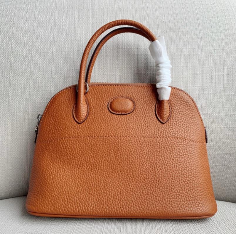 

Evening Bags Simple Retro First Layer Leather Shoulder Messenger Handbag Shell Bag For Women Purses And Handbags Luxury Designer, 27cm black