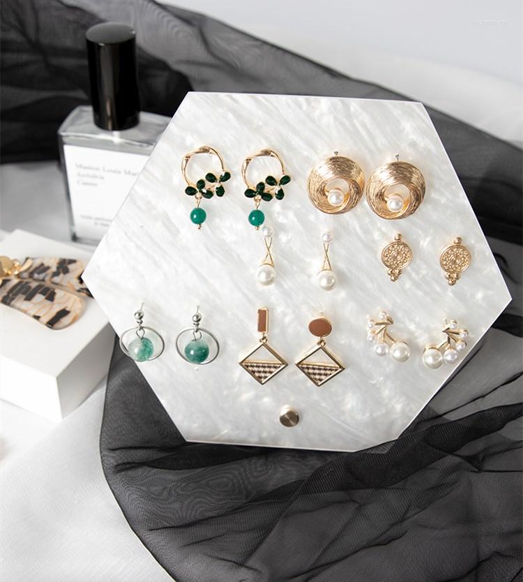 

Jewelry Pouches Elegant Cloud Color Acrylic Earrings Display Holder Stand Frame