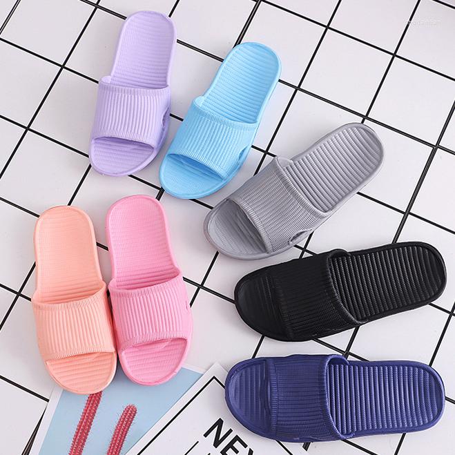 

Slippers Indoor Home Suitable Bathroom Thick Bottom Soft Comfortable Summer Beach Outdoor Female Footwear Male, Black