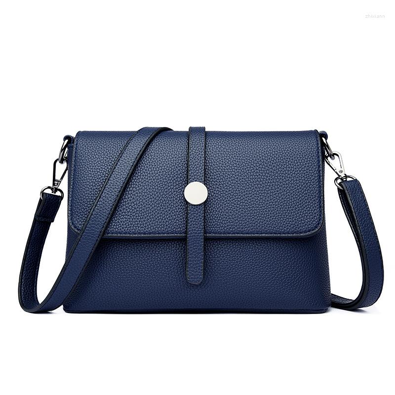 

Evening Bags Simple Fashion Brand Leather Ladies Messenger Bag Women Small Square Clutch Handbag Design Luxury, Black