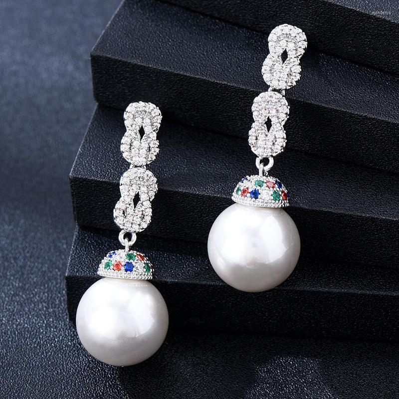 

Dangle Earrings GODKI Trendy Pearl Crossover For Women Wedding Party Dubai Bridal Jewelry Boucle D'oreille Femme Gift