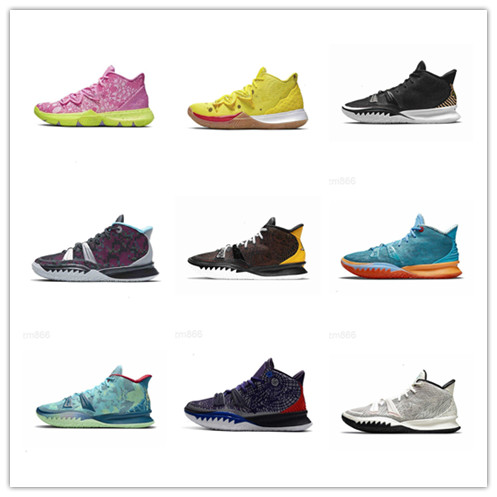 

2022 Outdoor Shoes Men Kyrie Outdoor Trainers Sports Sneakers Black Gold Squidward Sponge Sandy Hip Hop Metallic Silver, Color#18