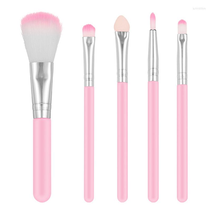

Makeup Brushes 5Pcs Protable Travel Set Powder Eyeshadow Foundation Blush Lip Cosmetic Brush Women Facial Beauty Make Up Tools