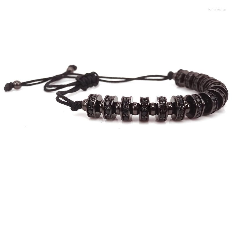 

Charm Bracelets Anil Arjandas Fashion Men Black Bracelet Pave Setting CZ Stopper Beads Braiding Macrame For And Women Jewelry