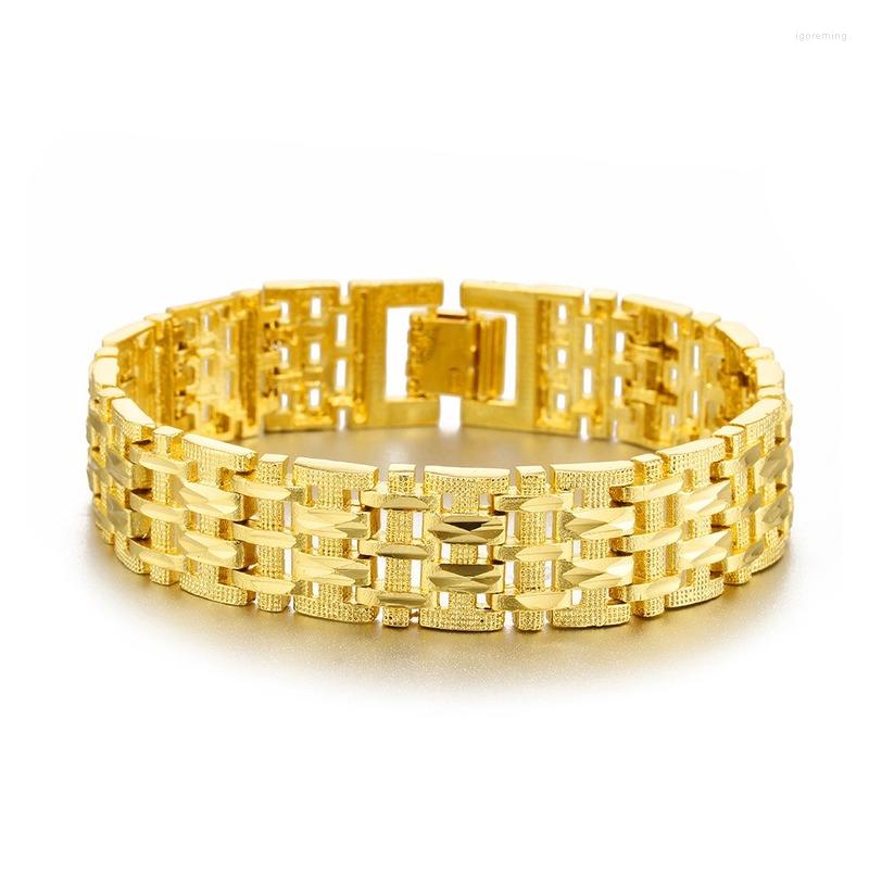 

Link Bracelets Mens Chain 2022 Wholesale Braclets 16mm Chunky Male Gold Color Star Hand Bracelet For Men Jewelry