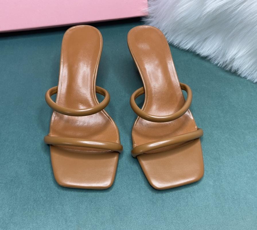 

Summer Classic Womens Sandals Square Toe Flat High Heels Fashion Sandal Slippers Beach Party White Green Brown Size 35407084194