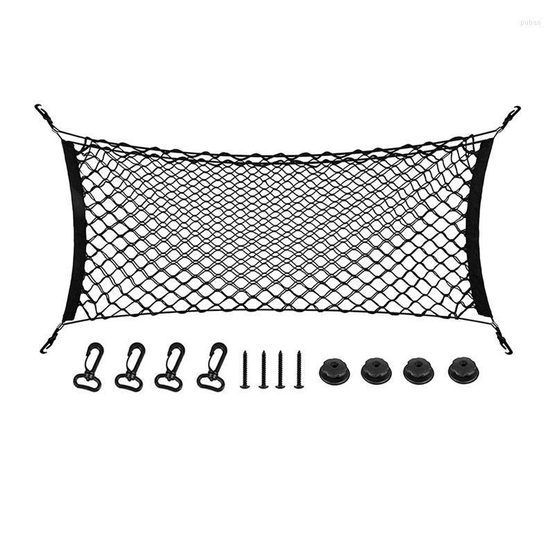 

Car Organizer Rear Cargo Net 35-48 Inch Envelope Style Trunk Tailgate Storage Elastic Adjustable For Cars SUV