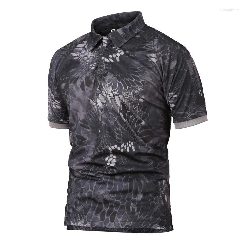 

Men' Polos Military Style Camouflage Tactical Shirt Casual Breathable Quick-drying Wear-resistant Summer Outdoor Raining Tops, Acu