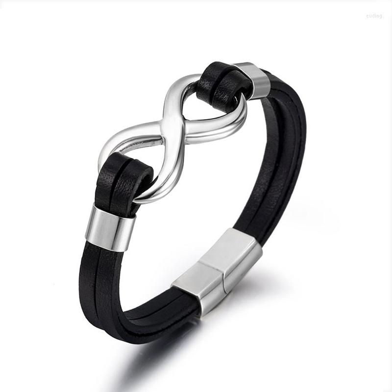 

Charm Bracelets Fashion Men Bracelet Classic Leather For Unisex Wristband Bangles Wristlet Male Women Jewelry Gift