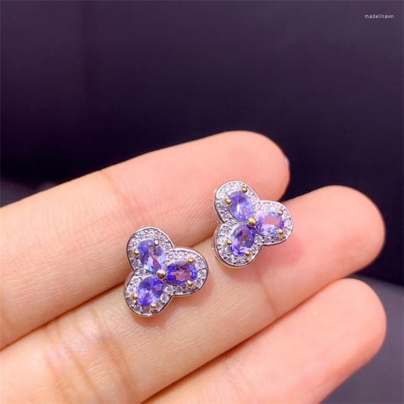 

Stud Earrings Tanzanite 3 4mm Natural Gemstone Solid 925 Silver Earring Small Gem