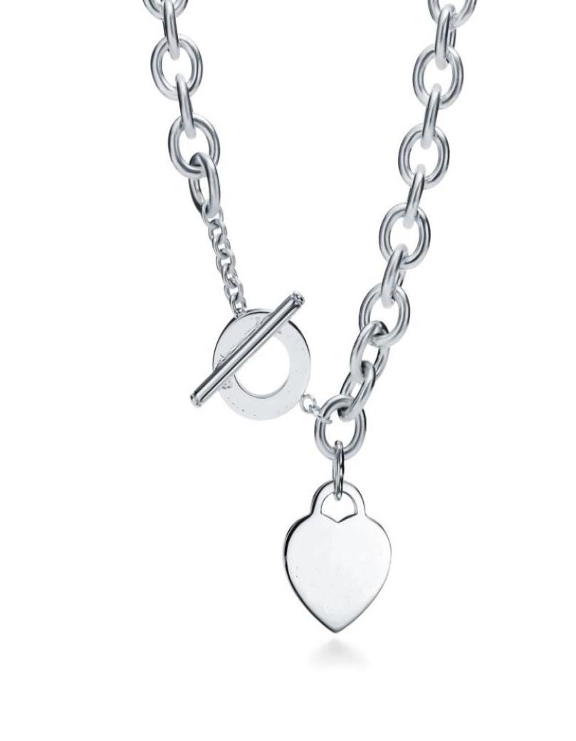 

tiff Return to Heart Tag Toggle necklace 925 Sterling Silver pendant necklaces female jewelry exquisite craftsmanship official log4249431