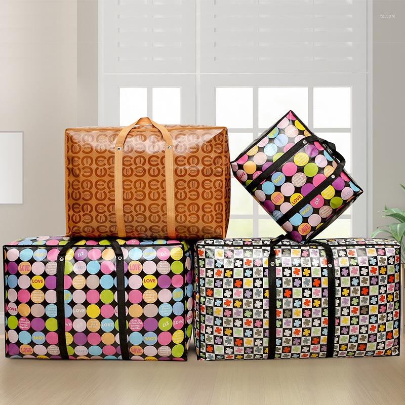 

Outdoor Bags 2022 Moving Quilt Buggy Non-Woven Fabric Portable Large Capacity Packing Four-piece Set Luggage, Random color