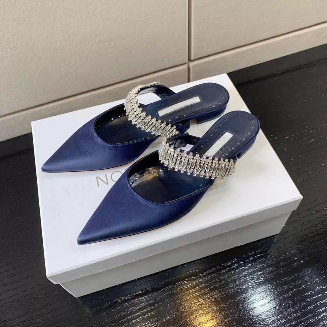 

Brands Nice Sako Silk Crystal Embellished Sandals Shoes Women Lady Sandalias Slip On Mules Luxurious Designer High Heels Sexy Pumps Party Wedding Dress, 16