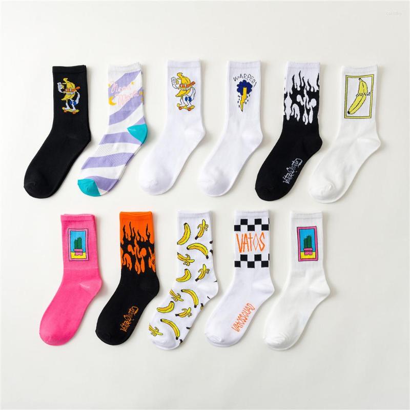

Men's Socks Cotton Striped Sweat-absorbent Deodorant Cactus Flame Banana