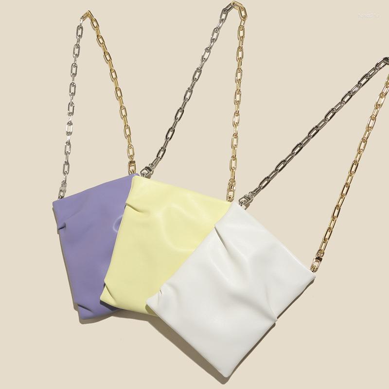 

Evening Bags 2022 European And American Fashion Small Tote Trendy Women'S Underarm Ladies Shoulder Folded, Beige