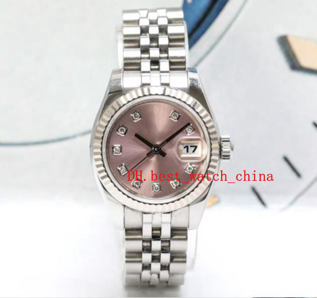 

179174 Women's Log Type Series Watch 26mm pink disc with diamond Date display automatic mechanical watch Asia 2813 Sport sapphire Glass 2022