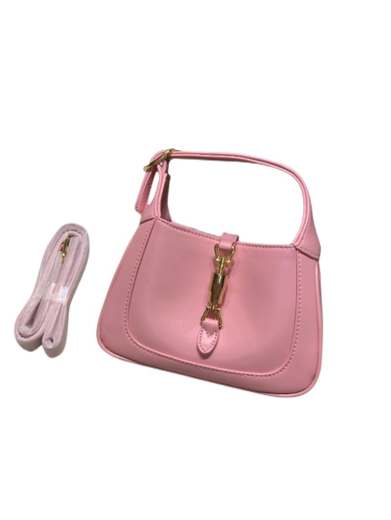 

Women's shoulder bag Adjustable strap Women's handbag Leather luxury designer purse, Pink